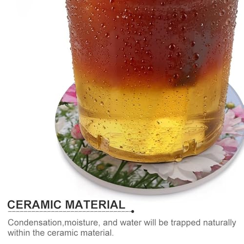 Dessous de verre fleurs blanches pour table basse et apéritif - 5