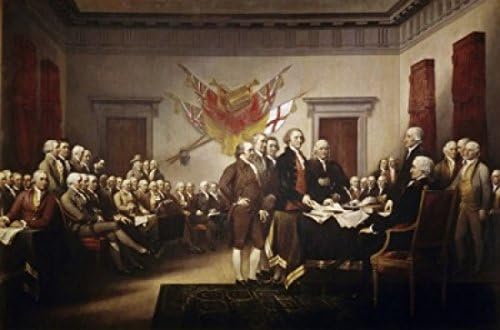 Posterazzi Cartel de la Declaración de Independencia John Trumbull Capitolio de los Estados Unidos Washington D.C. Estados Unidos (8 x 10)