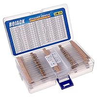 BOJACK Widerstände Sortiment Kit 1 Ohm - 1M Ohm 1/4W Carbon Film Widerstand Resistor Kit (25 Werte 1000 Stück) – Ansicht 2