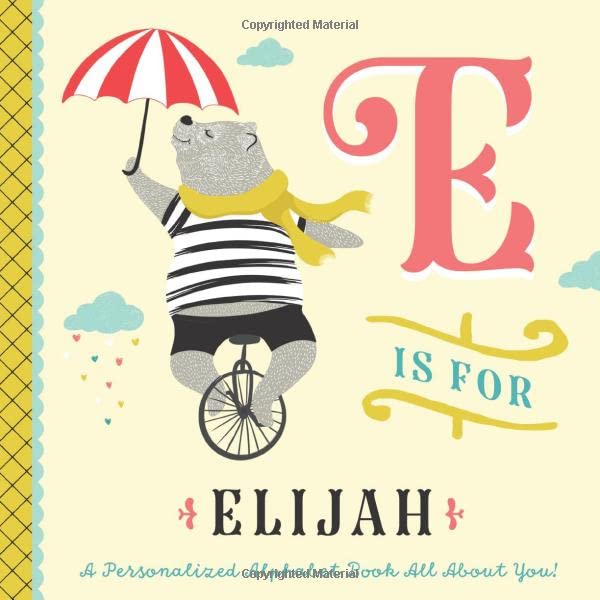 E is for Elijah: A Personalized Alphabet Book All About You! (Personalized Children's Book)