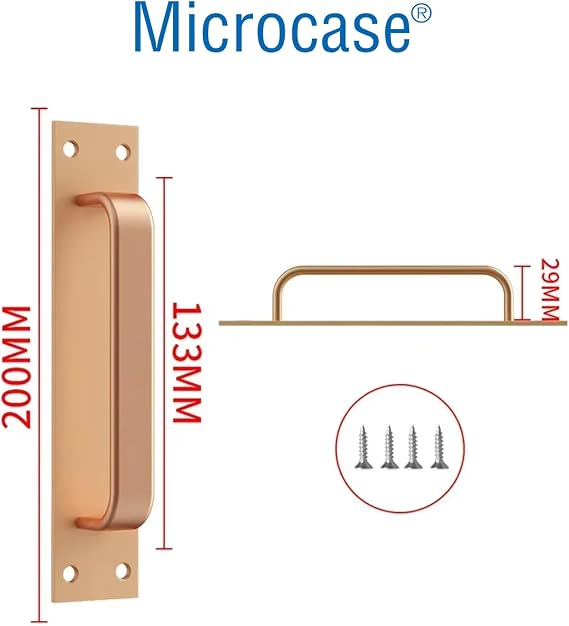 Microcase Alüminyum Dış Mekan İç Mekan Kapıları Çekmece Dolap Kapı Kulpu 1 Adet AL5370 (Beyaz)
