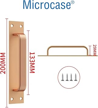 Microcase Alüminyum Dış Mekan İç Mekan Kapıları Çekmece Dolap Kapı Kulpu 1 Adet AL5370 (Beyaz)