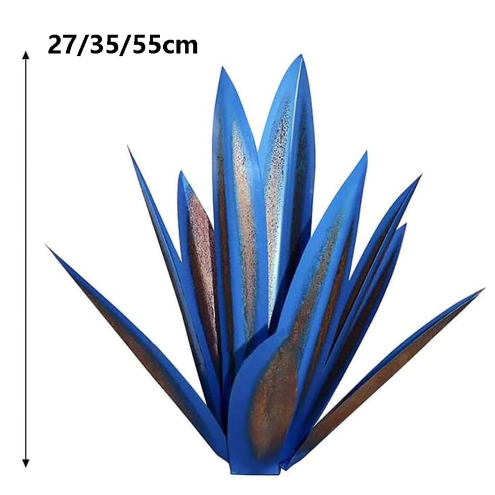 Scultura rustica in metallo agave pianta decorazione casa giardino ornamenti esterni 35 cm