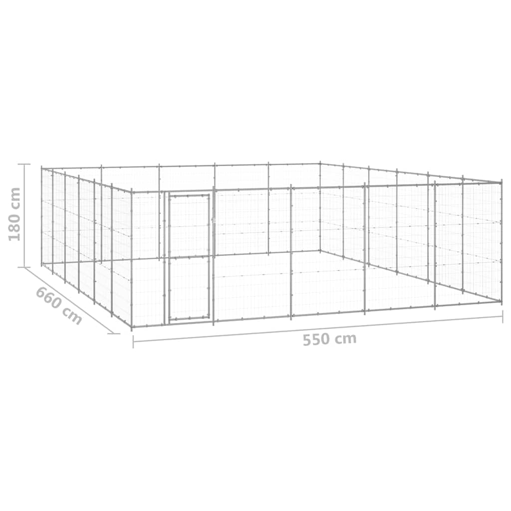 Cuccia per cani in acciaio zincato 36, 3 m²