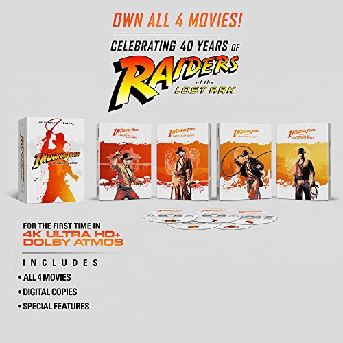 Image of Indiana Jones 4-Movie Collection Limited Edition Steelbook [4K UHD + Digital Copy]