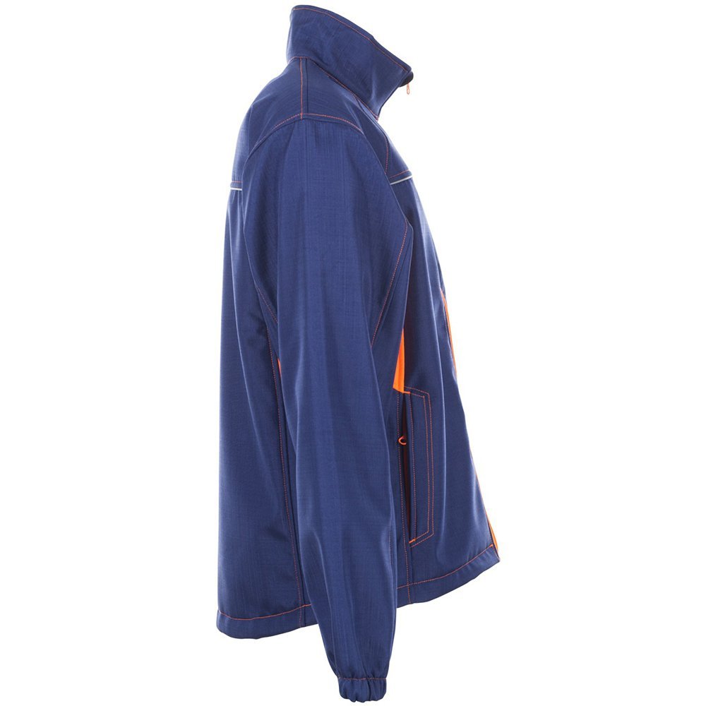 Planam 6291056 Basalt Neon Softshelljacke, Marine/Orange, Größe XL