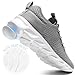RJYWGS Running Shoes Womens Mens Slip On Sneakers Walking Tennis Gym Lightweight Athletic Workout Casual Comfortable Fashion Sports Shoes Gray Size Women 8.5/ Men 7