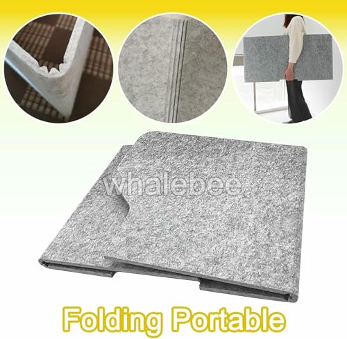 Diviseur d'espace de travail portable pliable et isolant pour bureau calme - 4
