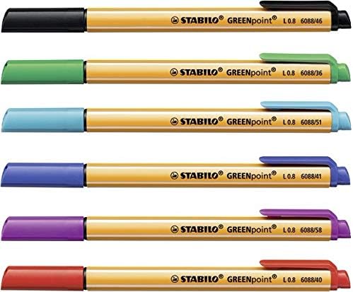 Cienkopis - STABILO GREENpoint etui 6 szt.
