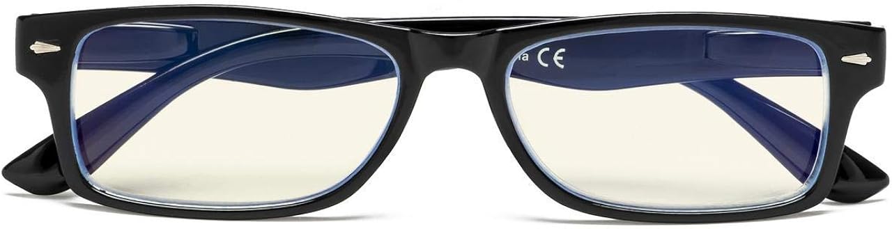 Eyekepper 6-Pack Spring Hinges Patterned Rectangular Reading Glasses Include Computer Readers Women