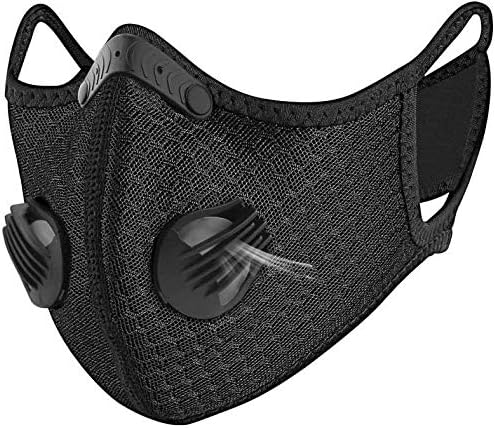 SENLIYA Dust Mask with 2PC Filters Sports Face Mask Reusable Activated Carbon Half Face Mask for Workout Running Motorcycle Mountain Bike Cycling Mask for Men and Women