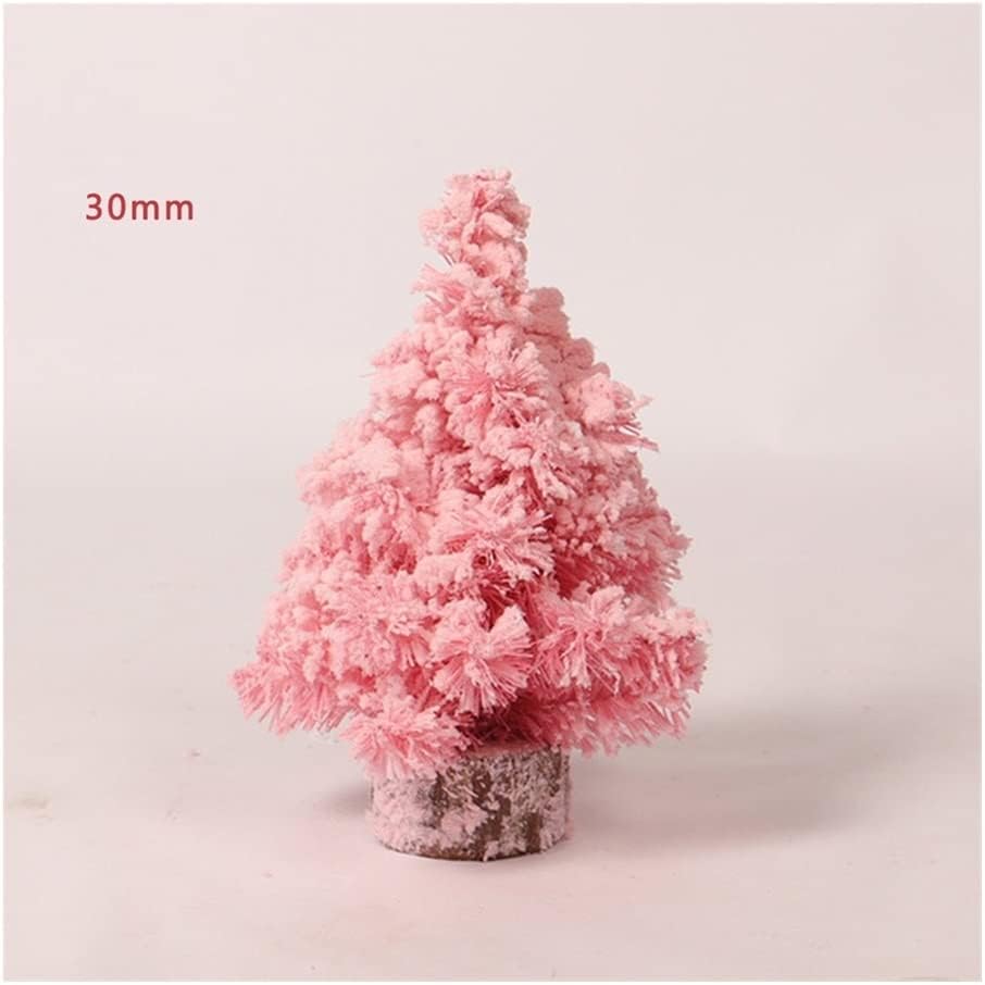 Christmas Tree Simulation Pink Encrypted Flocking Desktop Mini Christmas Tree Pink Christmas Decorations (Color : 15in) (45cm)