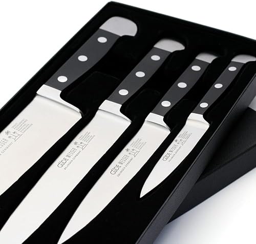 Miniatura 2 de Güde Alpha Series - Juego de cuchillos forjados y afilados a mano, 4 piezas, Hostaform, fabricado en Solingen, Alemania desde 1910
