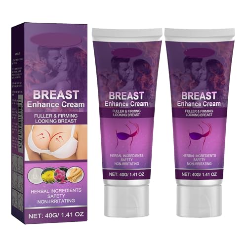 Reafirmante de Senos,Cream de Belleza de Pecho,Crema de Aumento de Senos Natural,Cream de Masaje de Aumento de Pecho más Nutrido y Firme,Hidratación Profunda,40g,2PC