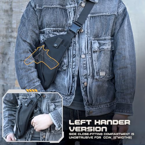 WYNEX Tactical Crossbody Sling Bag,Concealed Carry Bag for Men Women,Anti Theft Crossbody Bags, CCW Bags EDC Carry2