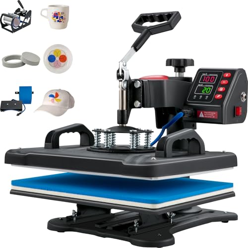 VEVOR 5 in 1 Warmtepers Textiel Sublimatiemachine