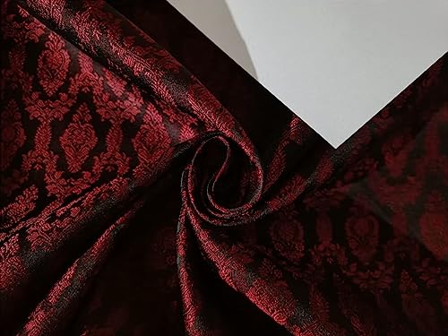 Tissu brocart en soie noir 44" BRO205 pour coudre une robe de soirée élégante