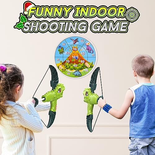 Veopoko Toys for 4 5 6 7 8 Year Old Boys, Dinosaur Toys for Boys Age 4-8 Bow and Arrow Set Kids 4 5 6 7 8 Year Old Boy Gifts Outdoor Toys for 4-8 Year Old Boys Toys Age 4-8 Archery Set Kids - Image 3