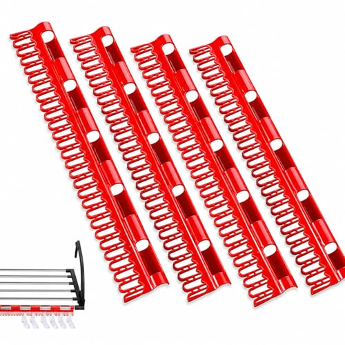 QZKJQDD 4 Stück Sockenhalter Wäscheständer Plastik Sockenhalter Wäscheständer Sockenhalter Sockenklammern für Waschmaschine und Trockner Sockentrockner zum Aufhängen von Socken (Rot)