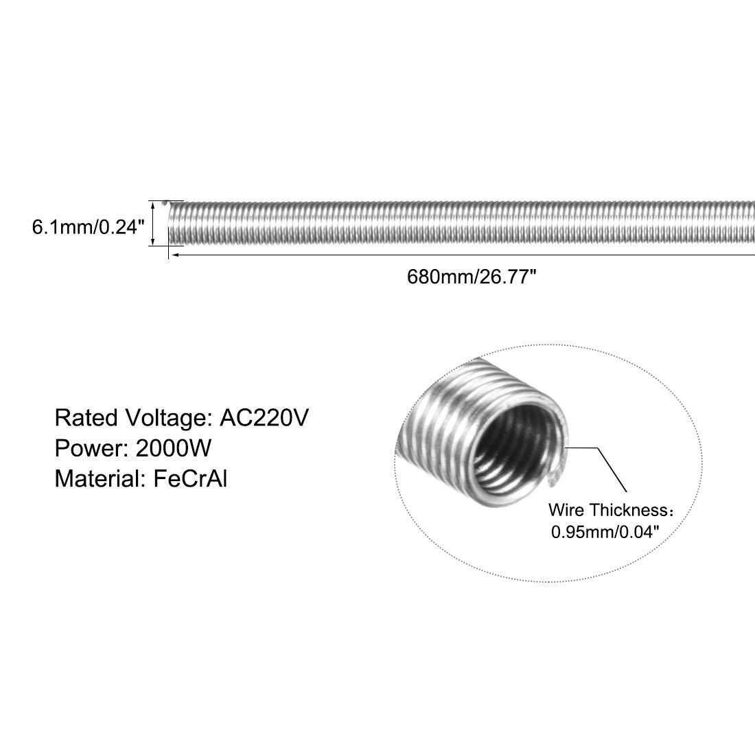 Heizspule Haartrockner – 2 Stück, AC 220V, 1500W Produktbild-Vorschau 5