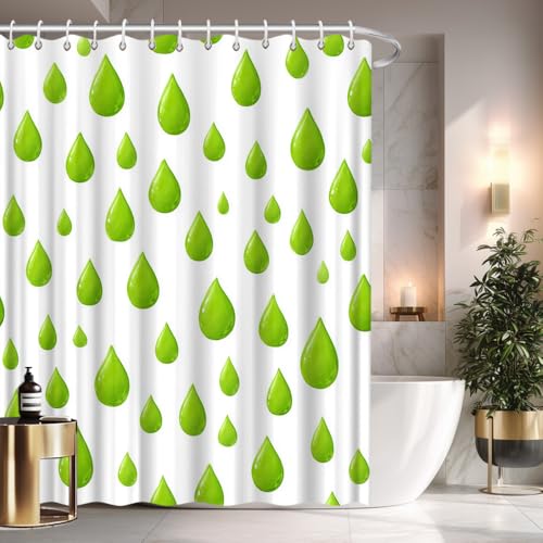 Rideau de douche de qualité supérieure en polyester vert 120x182 - 3