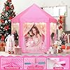 Monobeach Princess Castle Play Tent for Girls - Large 55'' x 53'' Playhouse with Star Lights for Indoor and Outdoor Play #2