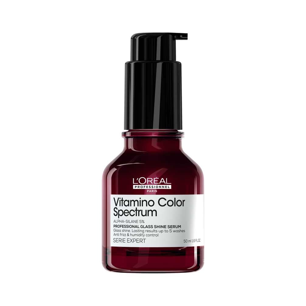 L'Oréal Professionnel Serie Expert Vitamino Color Spectrum Serum Glass Shine, Tratamiento Profesional Anti-frizz con Protección Térmica, Sin Aclarado, Hasta 10 Lavados, Todo Tipo de Cabello, 50ml