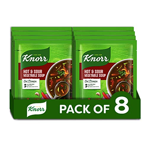 Image of Knorr Classic Hot & Sour Vegetable Soup, 43 g (Pack of 8),Transparent