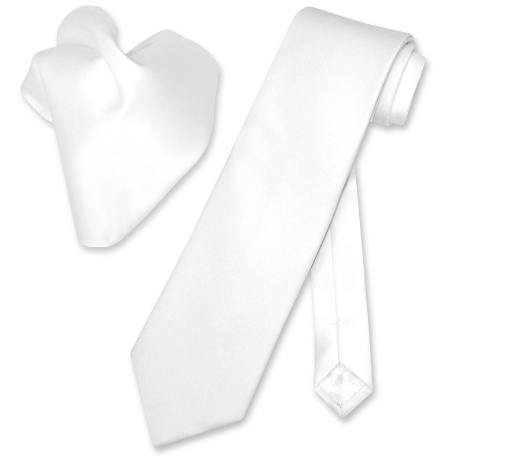 Vesuvio Napoli Solid Color NeckTie &amp; Handkerchief Pocket Square Men's Neck Tie Hanky Set