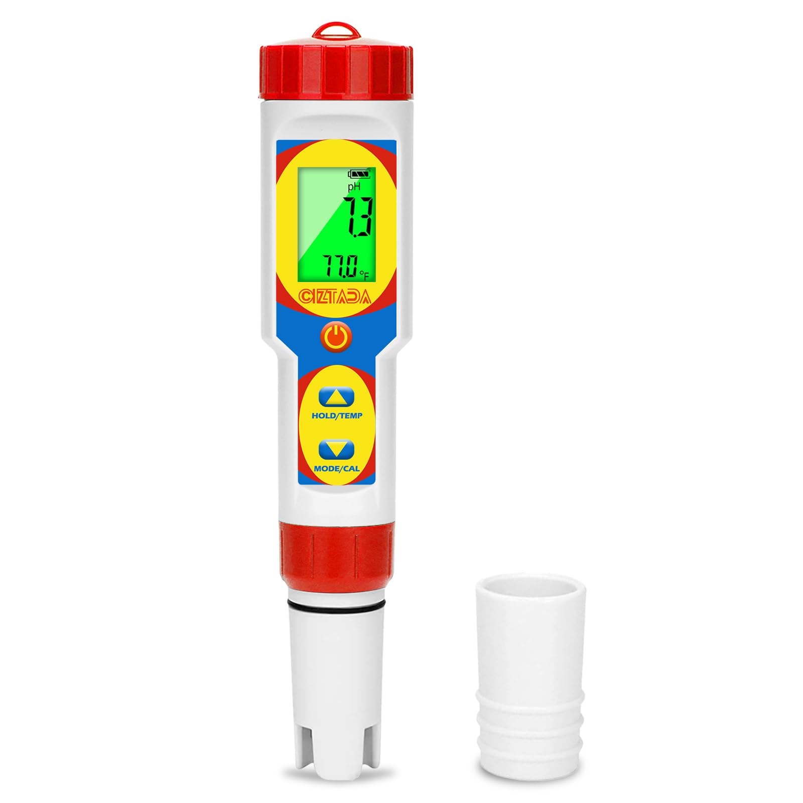 CIZTADA Digital pH and Salinity Meter for Saltwater Aquarium Pool Salt Tester for Swimming Pool 6 in 1 Upgraded pH Salt ORP EC TDS Temp Testing Kit