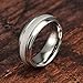 100S JEWELRY White Gold Tungsten Rings For Men Women Wedding Band SandBlasted Finish Dome Edge Sizes 6-16 (Tungsten, 9)