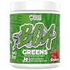 BOA Greens Powder - Organic Superfood Supplement with Fruits and Veggie Blend, Antioxidant, Mushroom Blends - Supports Digestive Health, Gluten Free Non-GMO Vegan (Raspberry - 180g)