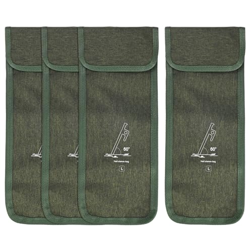 TIXIPEM Tent Stakes Bags [4PCS L] - Tent Peg Storage Bags Use for Camping & Hiking - [Green] Camping Spikes Peg Pouch
