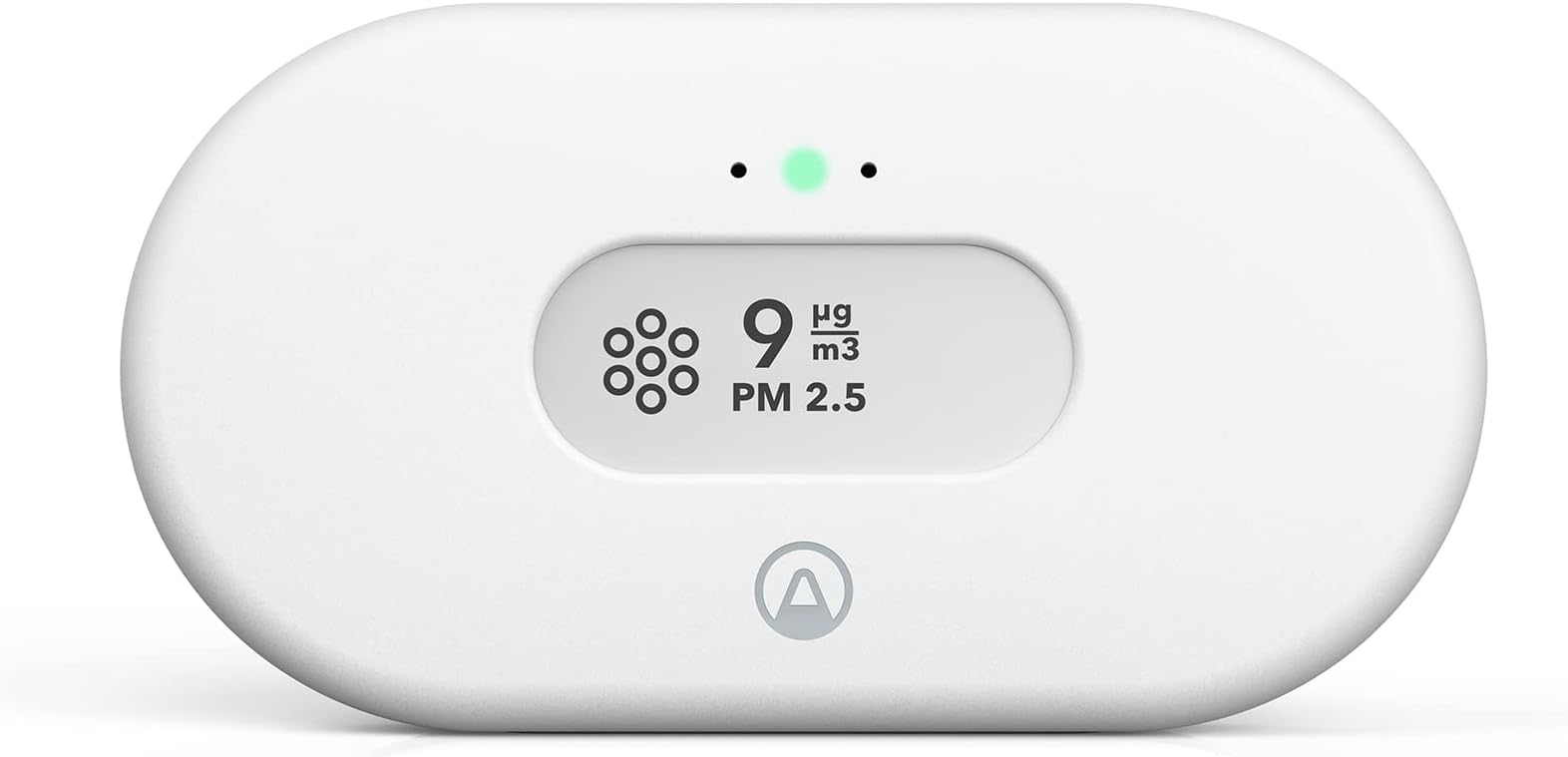 Airthings View Pollution - PM2.5 Air Quality Monitor, PM2.5 Sensor, Humidity & Temp - Smart Indoor Air Pollution Detector for City Pollution & Wildfire Smoke Monitoring - App, Battery Powered & WiFi