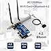 EDUP AC1200Mbps PCIe Wireless WiFi Network Card Bluetooth 4.2 Adapter 2.4G/5.8G Dual Band PCI Express Internet Networking Cards Support Windows 10/ Win 8.1/ Win 7 for Desktop PC Laptop