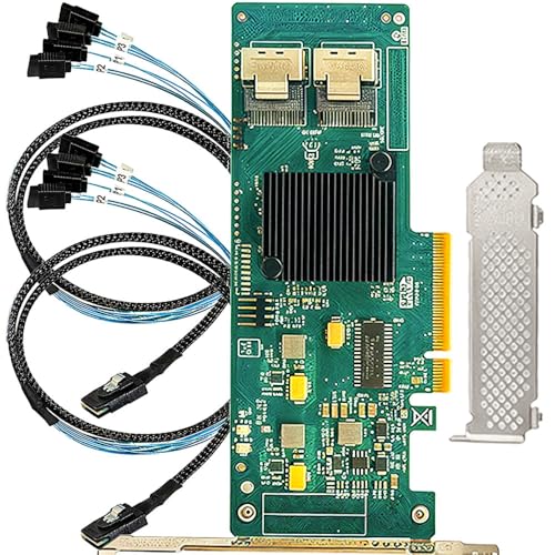 LSI 9201-8i RAID Controller Card HBA FW P20 6G 9211-8i IT Mode ZFS FreeNAS unRAID SAS PCI E Expander Card + 2*SFF-8087 SATA