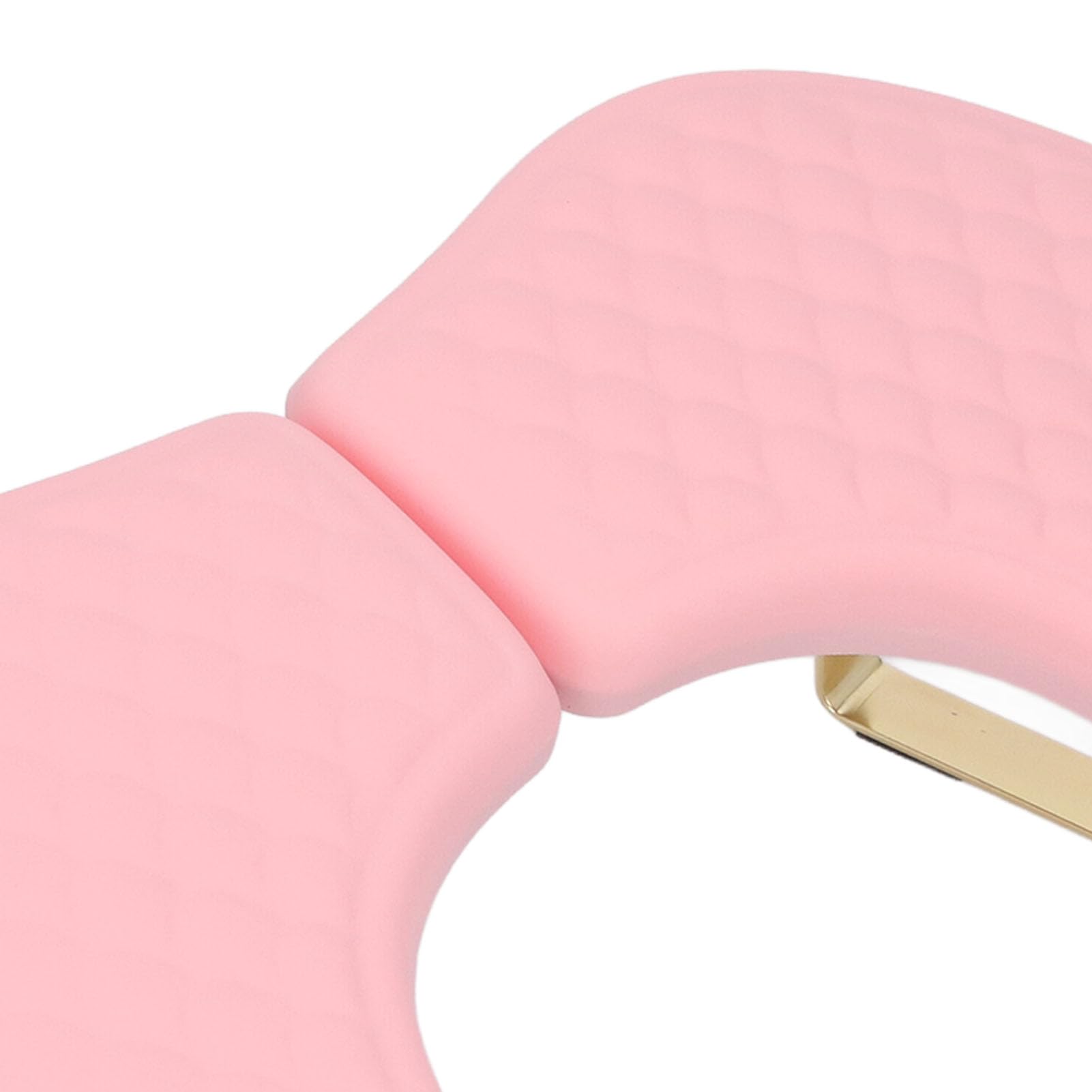 Jectse Podłokietnik do Paznokci, Zdejmowany Kształt Litery U Miękki Składany PU Manicure Podłokietnik do Salonu Domowego, Manicure Nail Tech (PINK)