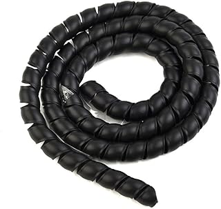 Envoltura hidráulica en espiral en color negro, solución eficaz de protección de cables con una longitud de 1 metro (D-12 mm)