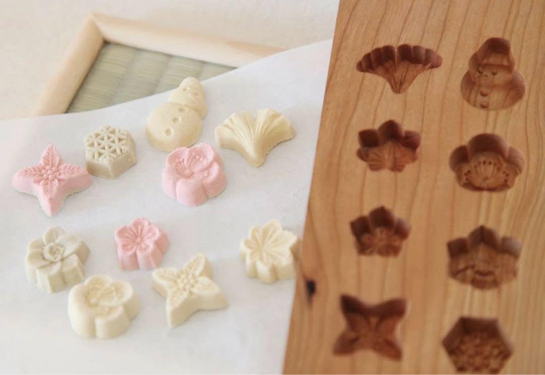 和菓子道具 落雁 打菓子木型八種 さくら、あじさい、観世水２つセット 菓子木型 Amazon.co.jp: 和菓子道具 落雁 打菓子木型八種 さくらあじさい
