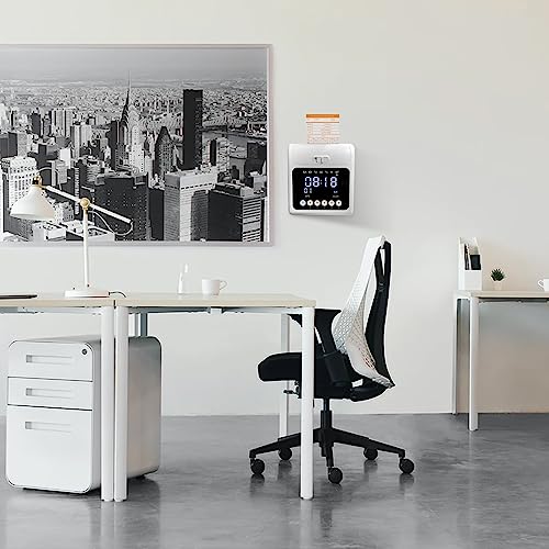 Image of TooCust Time Clock with Passcode, Auto-Align Time Clocks for Small Business, Time Clock Punch Machine with 50-Piece Time Cards, and One Ink Ribbon Cartridge