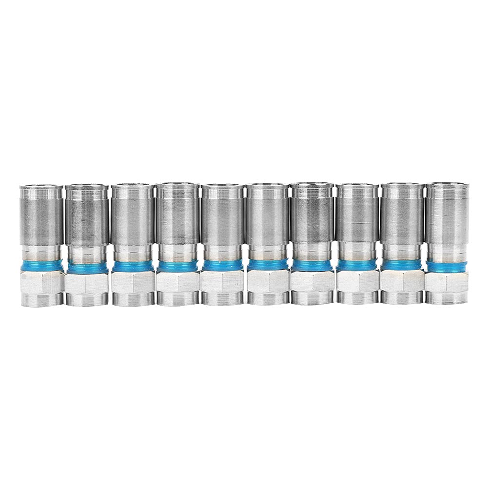 Spina maschio blu del connettore di cavo coassiale di compressione dell Spina maschio blu del connettore di cavo coassiale di compressione dell