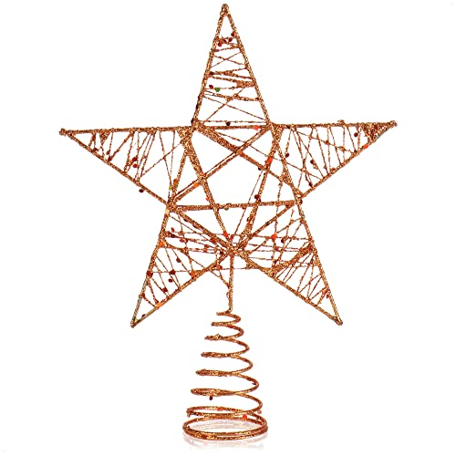 COM-FOUR® Deko Stern Weihnachten - Christbaumschmuck aus Metall -...