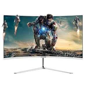 iVOOMi 24 Inch (60.45 cm) Ultra Slim Curve FHD Monitor for PC with 75Hz Refresh Rate, 1920 x 1080 Pixels, 16.7M Colors, Bezel Less Design, Flicker Free, Includes HDMI Cable -3 Year Warranty