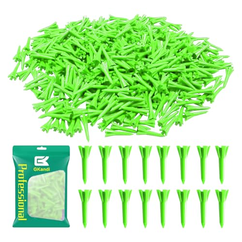 GKandi Golf Tees 5 Prong Design Plastic Short Golf Tees 1 1/2 Inch Bulk for Women Men Ladies Clubs Golf Balls 50/100 Count White Blue (Green, 50pcs)