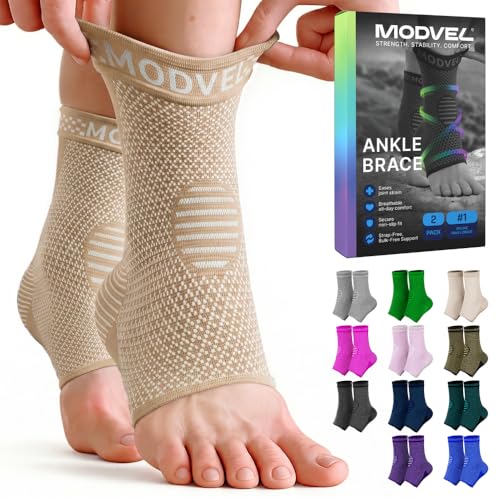 Modvel Foot & Ankle Brace Socks for Sprained Ankle...