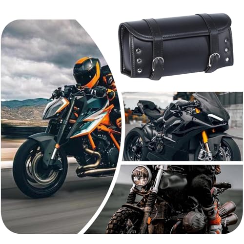 Bolso de la botella del agua para manillar de moto con estética clásica y vertical 7