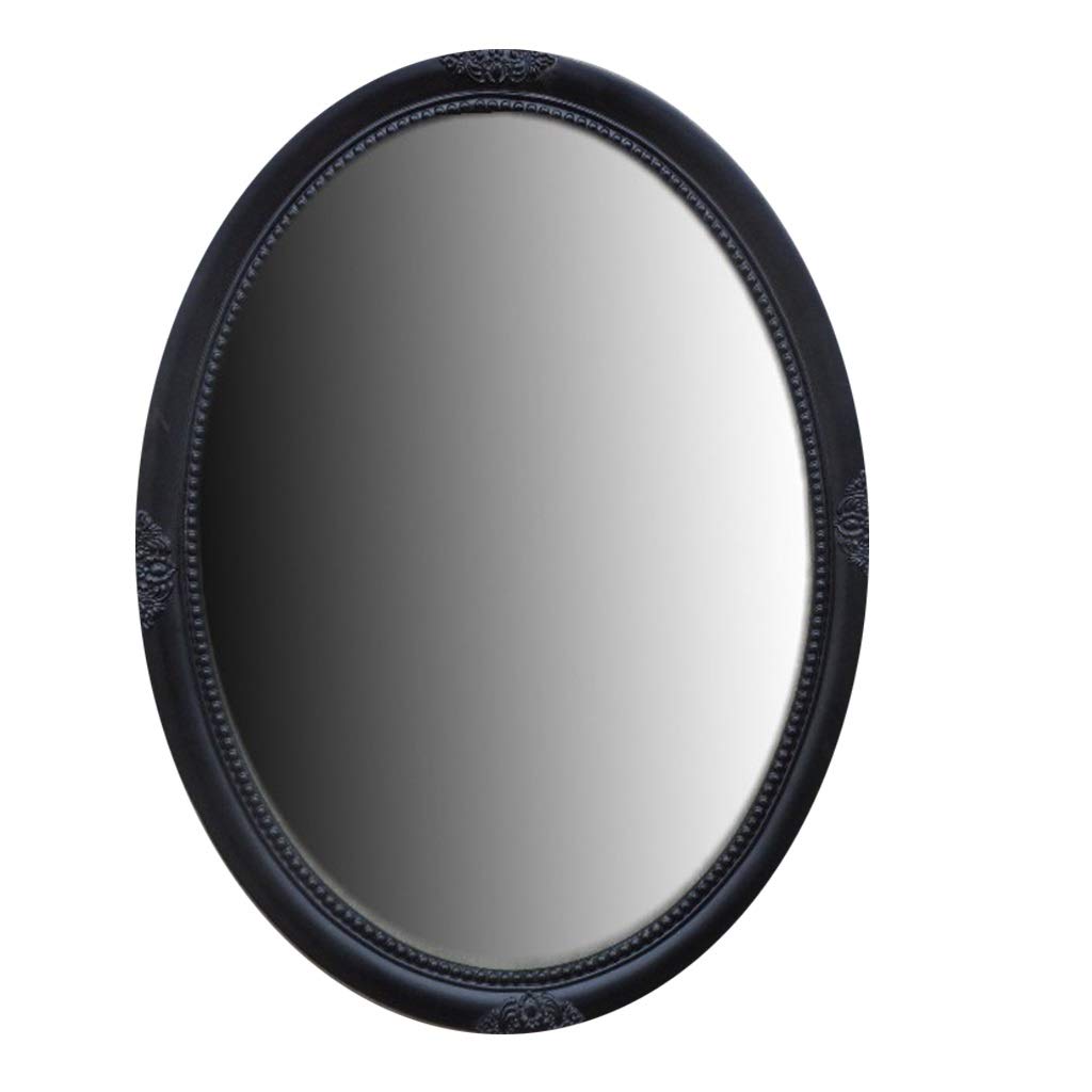 XHYRHTS Specchio da Bagno Grande Specchio da Parete, Specchio per Trucco da Bagno Ovale Nero retrò Montaggio a Parete Specchio cosmetico di Bellezza Decorativo per corridoi di spogliatoi