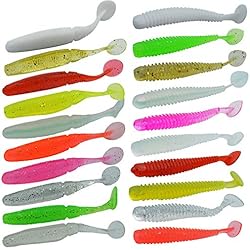 Materiales Para Hacer Señuelos De Silicona Senven Artificial lombriz, silicona suave biomimética Cebo lombriz Señuelos pesca lombriz Simulación Gusanos rojos plástico Ambiente verde Fuerte tentación Cebo Falso Worm - 20Pcs