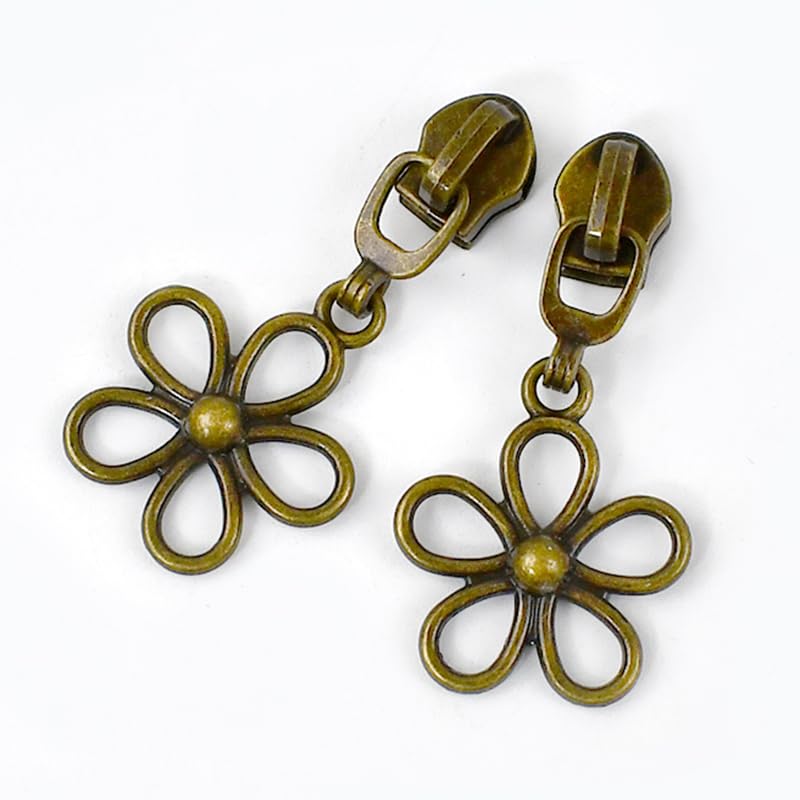 Cursore Cerniera Ricambio 10/20/50 PCS 5# Cerniera Silder for Cerniere in Nylon Estrattore in Metallo Testa Giacca Borsa Cerniere Kit di Riparazione Indumento Tirare Cucire Accessori (Color : Bronze
