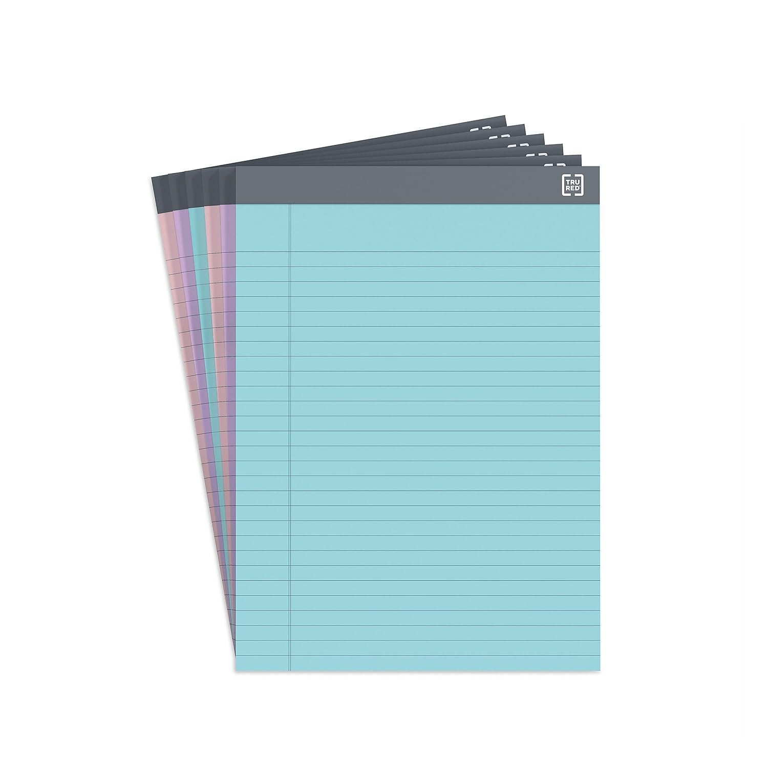 Tru Red Tr57363 Notizblöcke, 21,6 x 29,5 cm, breit liniert, Pastellfarben, 50 Blatt/Block